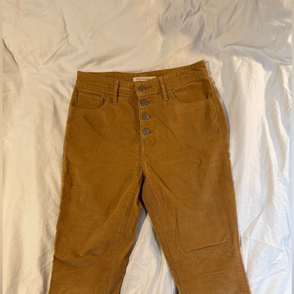 Levi’s Tan Corduroy Pants with Button Fly